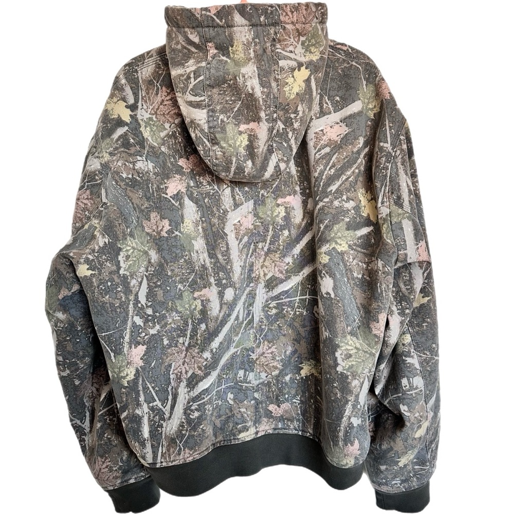 NWT Abercrombie Camo Hooded Zip Up Sherpa Lined Workwear Bomber Jacket - Picture 5 of 6